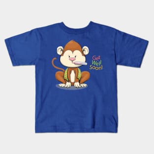 Get Well Soon Cute Monkey Kids T-Shirt